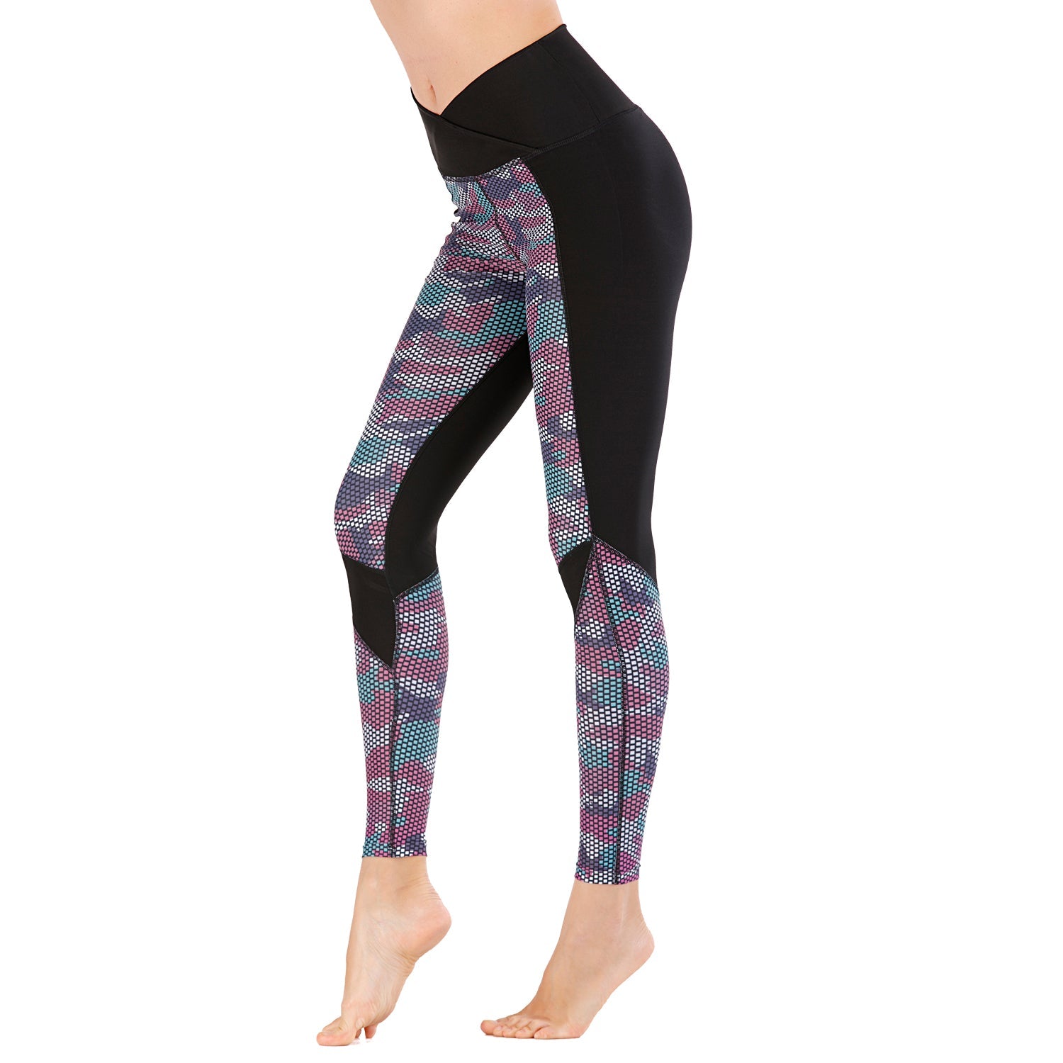 Tummy Control Yoga Pants Printing Hip Lifting Exercise Leggings