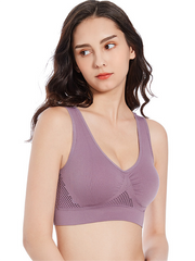 Ventilate Mesh Medium Support Plus Size Wireless Sports Bra