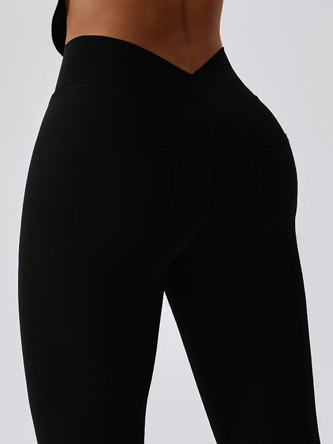 Back V Scrunch Pocket Yoga Leggings