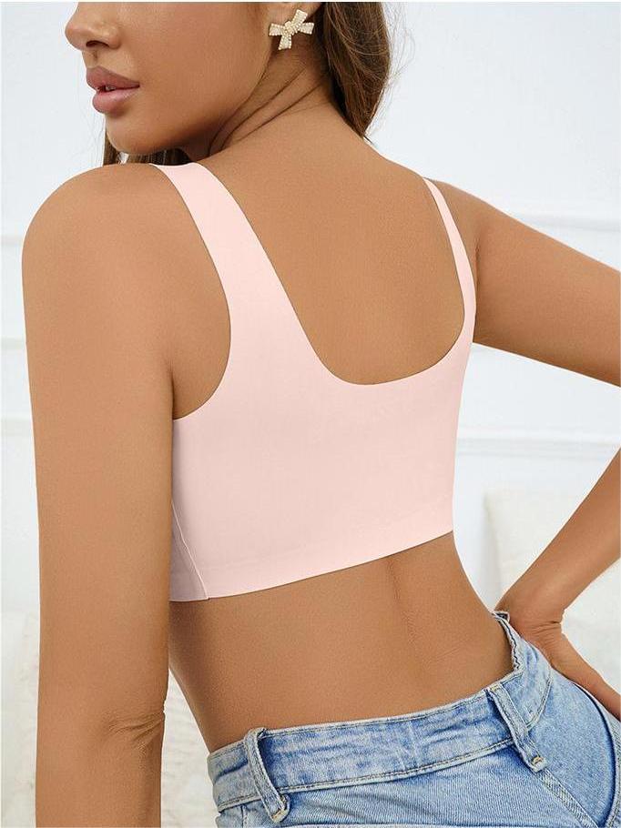 Large Open Back Light Support Sports Bra