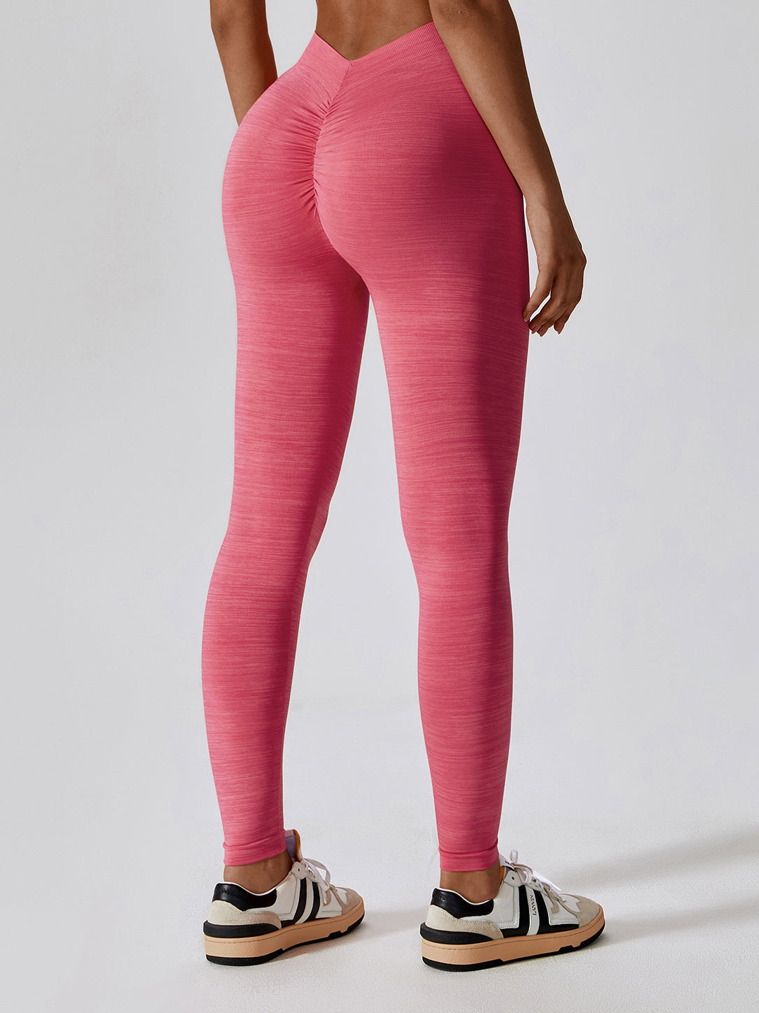 Seamless Marl Back V Scrunch Leggings