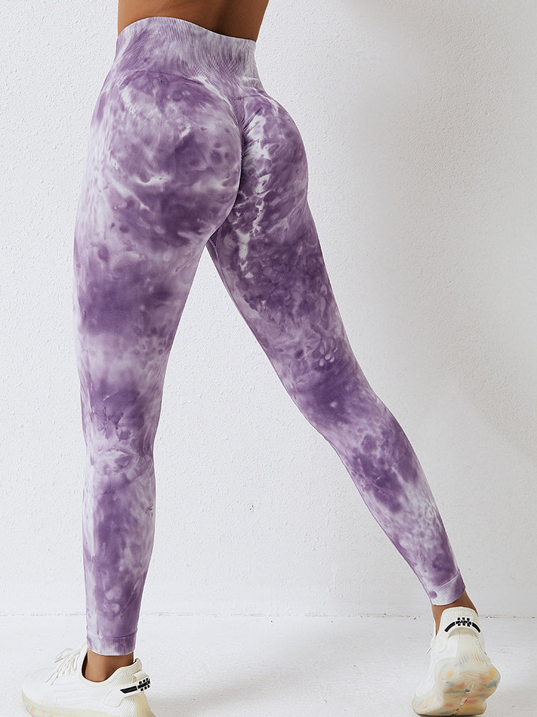 Tie Dye Scrunch Back Yoga Leggings
