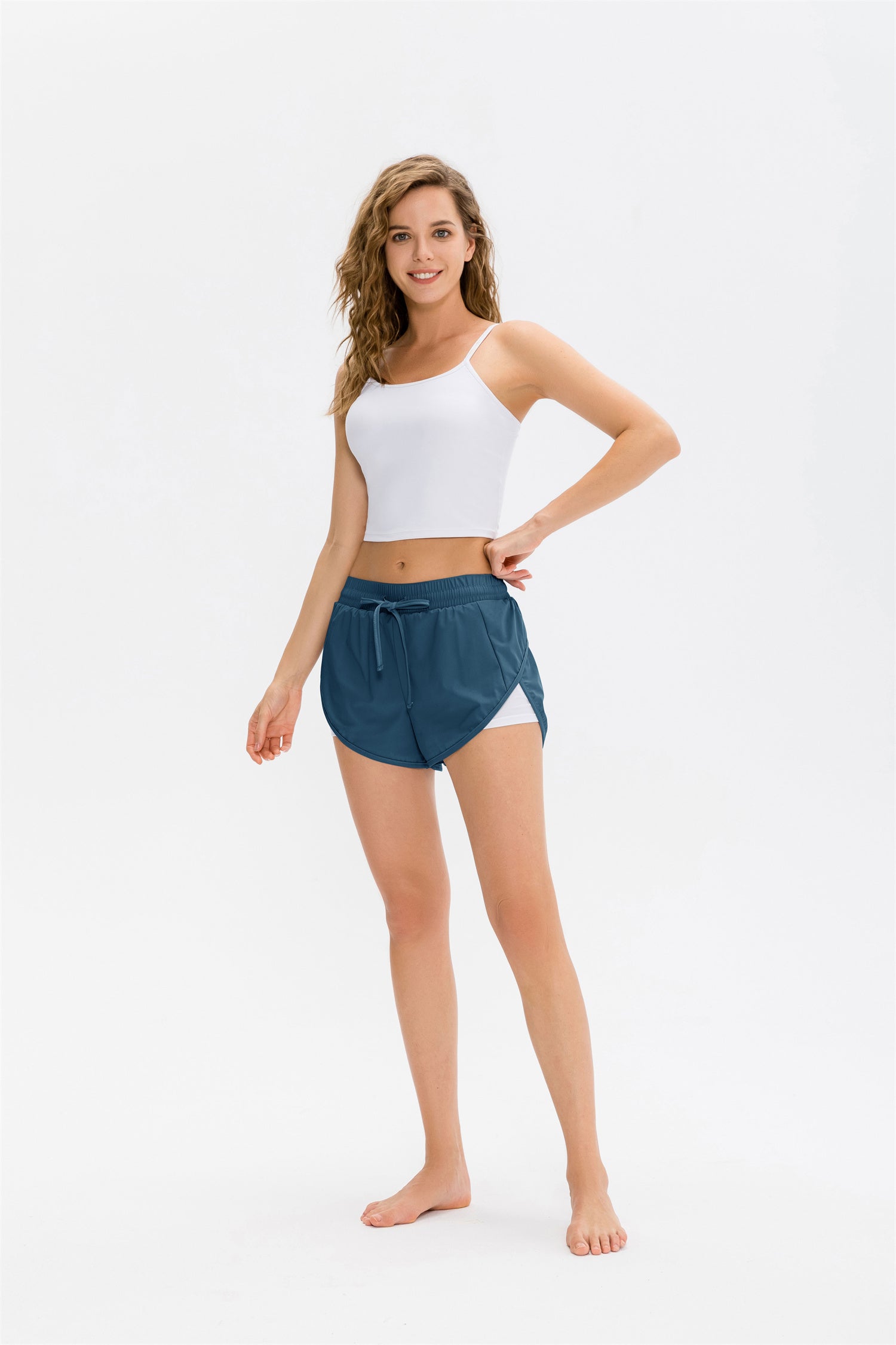 Drawstring 2-in-1 Casual Shorts