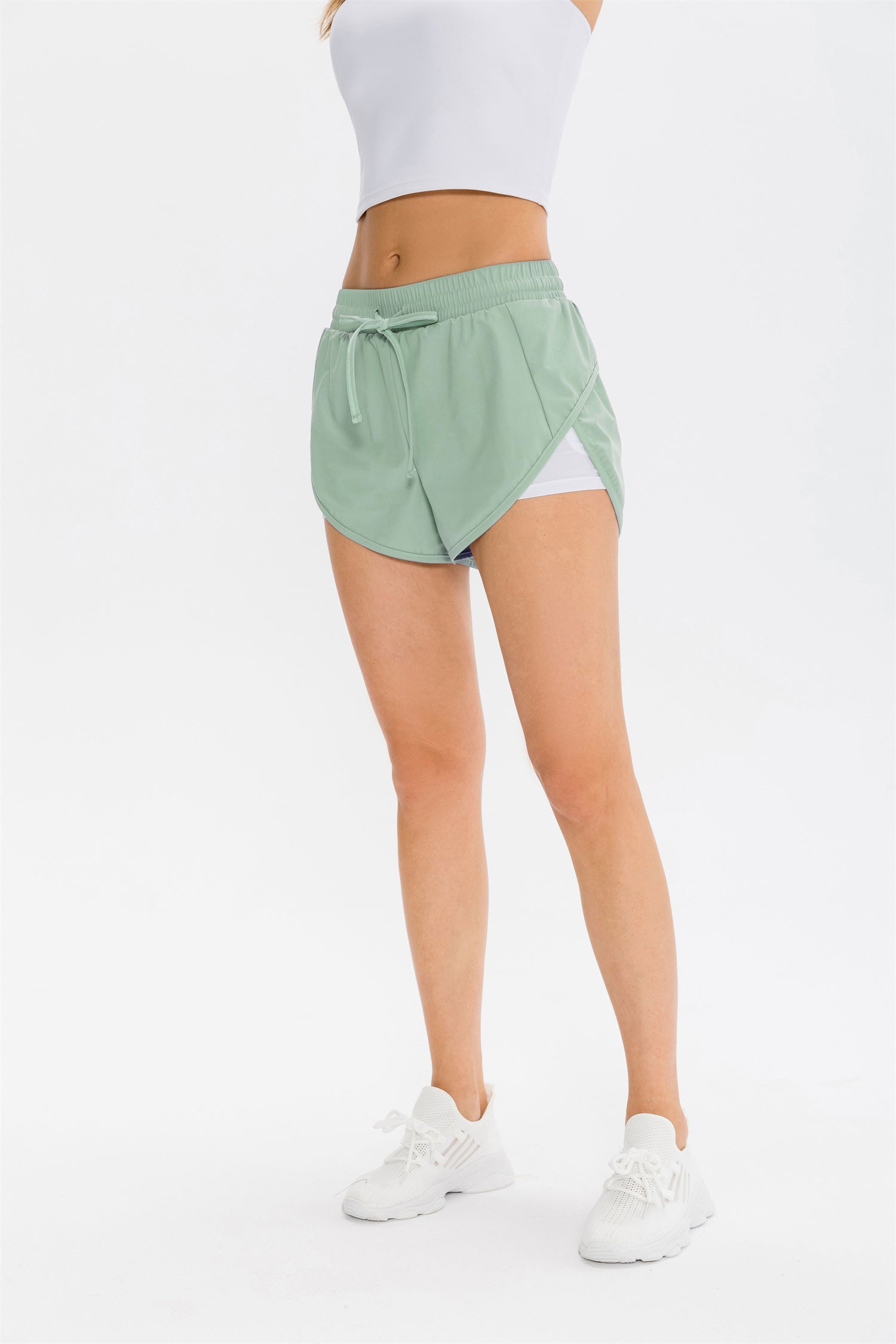 Drawstring 2-in-1 Casual Shorts