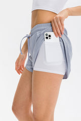 Drawstring 2-in-1 Casual Shorts