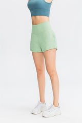 Back Pocket Plus Side Hidden Pocket 2-in-1 Sport Shorts