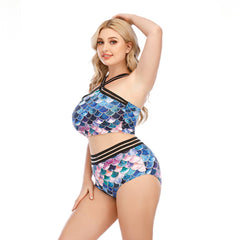 Plus Size Swimwear High Waisted Swimsuit Bathing Suit