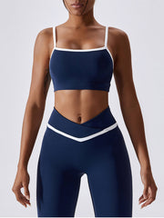 Air Cloud Contrast Strapes Yoga Bra