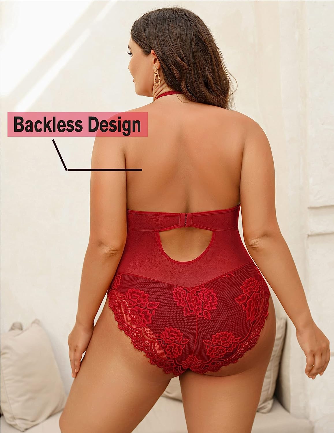 Avidlove Plus Size Lingerie for Lace Bodysuit Teddy Lingerie One Piece Babydoll