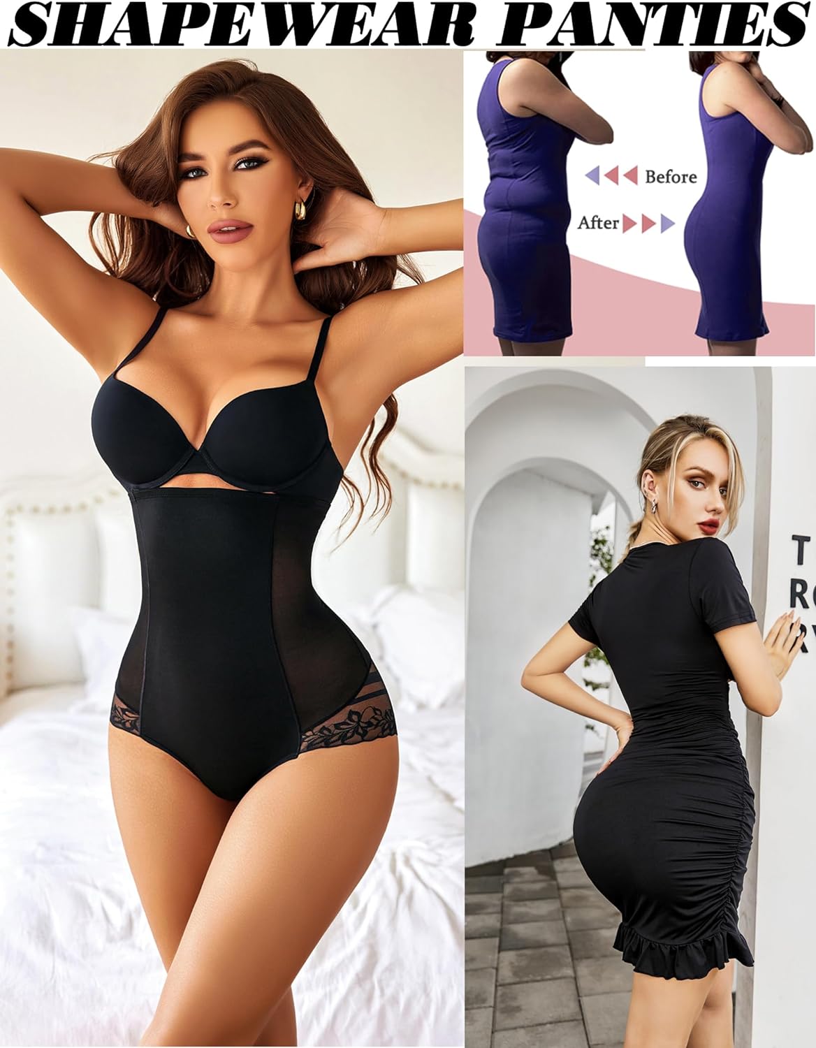 Avidlove Shapewear for Tummy Control High Waisted Underwear Waist Cincher Girdle