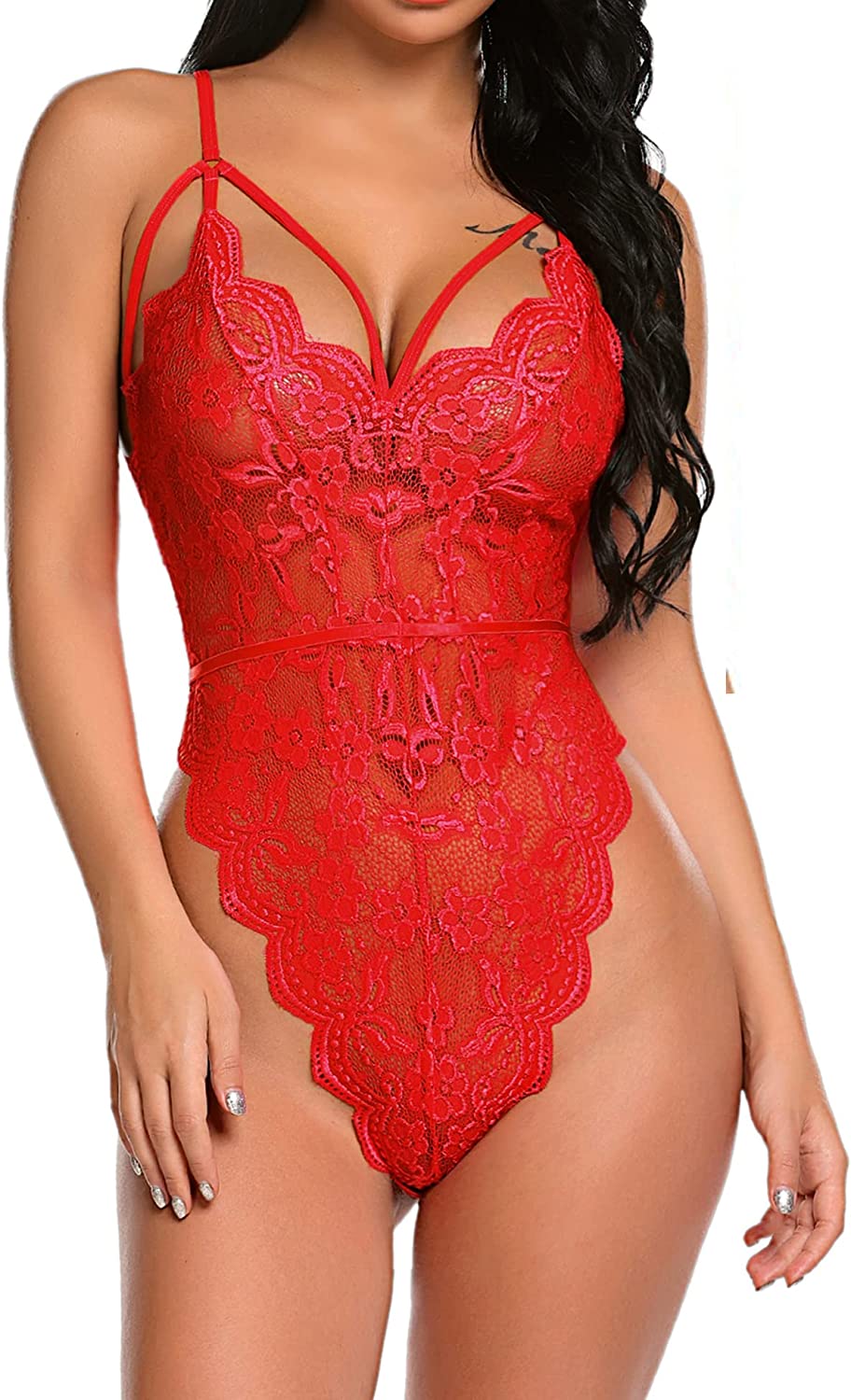 Avidlove Teddy Lingerie for One Piece Babydoll Mini Bodysuit