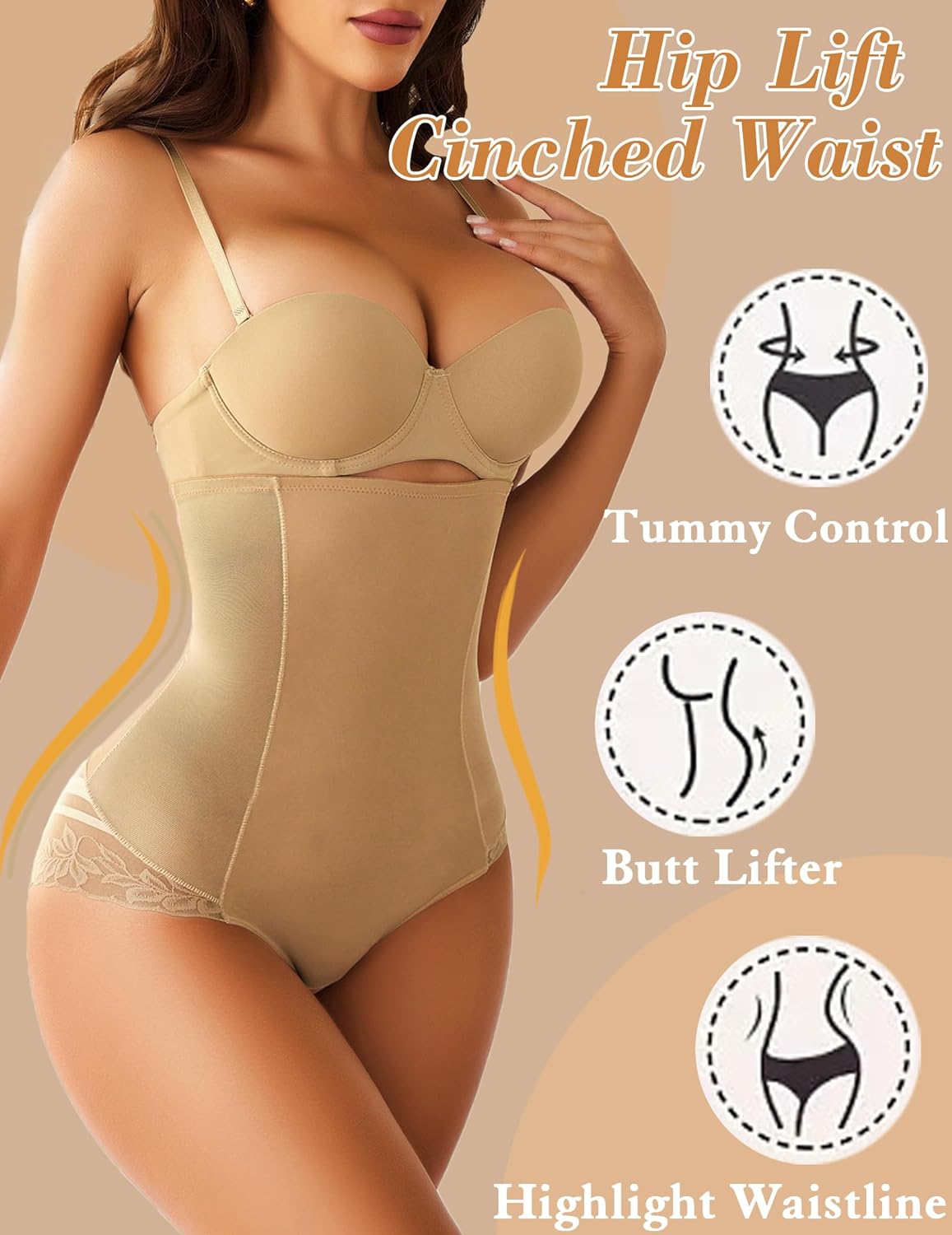 Avidlove Shapewear for Tummy Control High Waisted Underwear Waist Cincher Girdle