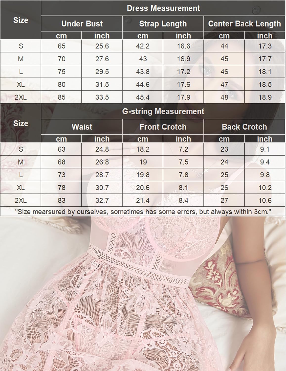 Avidlove Lingerie for Lace babydoll Sleepwear with Garter Belt Slip Dress S-XXL