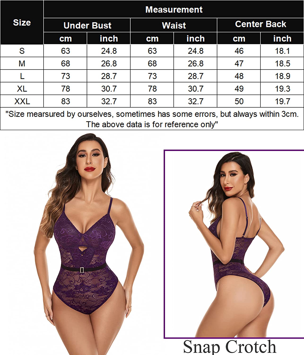 Avidlove Bodysuit for Snap Crotch Lingerie Sheer Mesh Babydoll Naughty One Piece Teddy Sleepwear