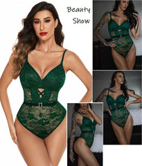 Avidlove Bodysuit for Snap Crotch Lingerie Sheer Mesh Babydoll Naughty One Piece Teddy Sleepwear