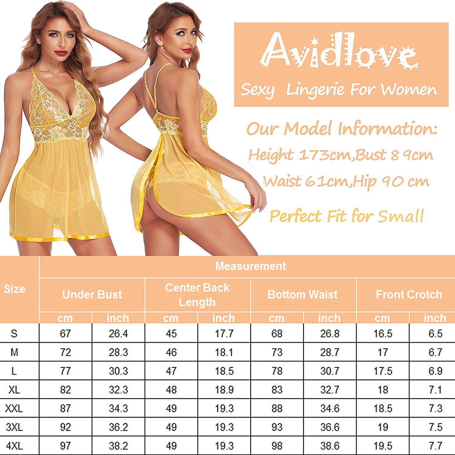 Avidlove Plus Size Lingerie for Mesh Babydoll Chemise Lace Pregnant Boudoir Outfits