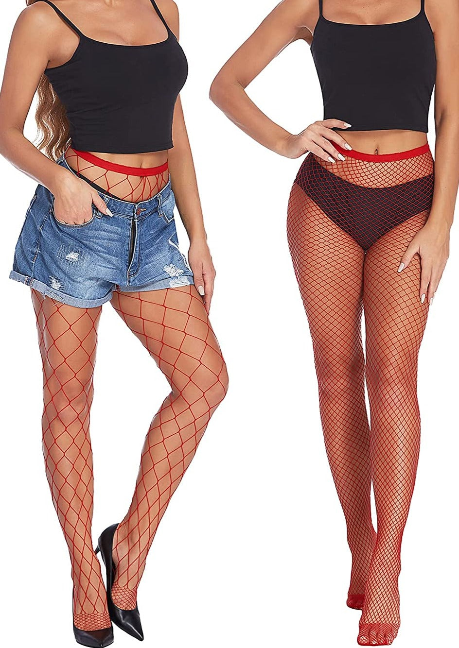 Avidlove Fishnet Thigh Highs Plus Size Fishnet Stockings Pantyhose for Tights