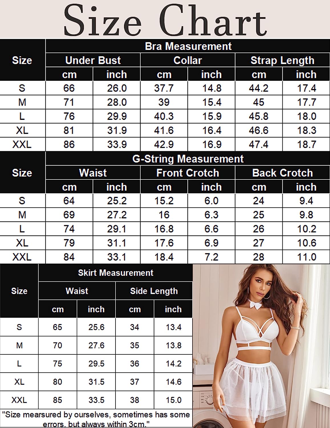 Avidlove Lingerie For Strappy Lingerie With Skirt Set Removable Choker Sleepwear S-XXL