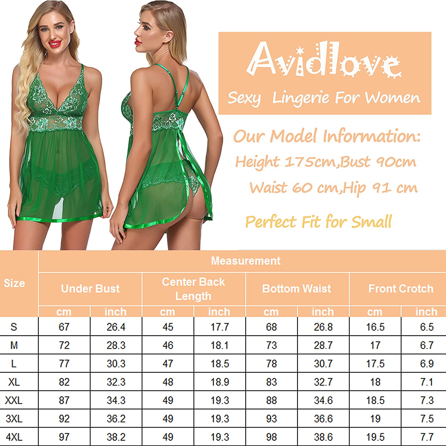 Avidlove Plus Size Lingerie for Mesh Babydoll Chemise Lace Pregnant Boudoir Outfits