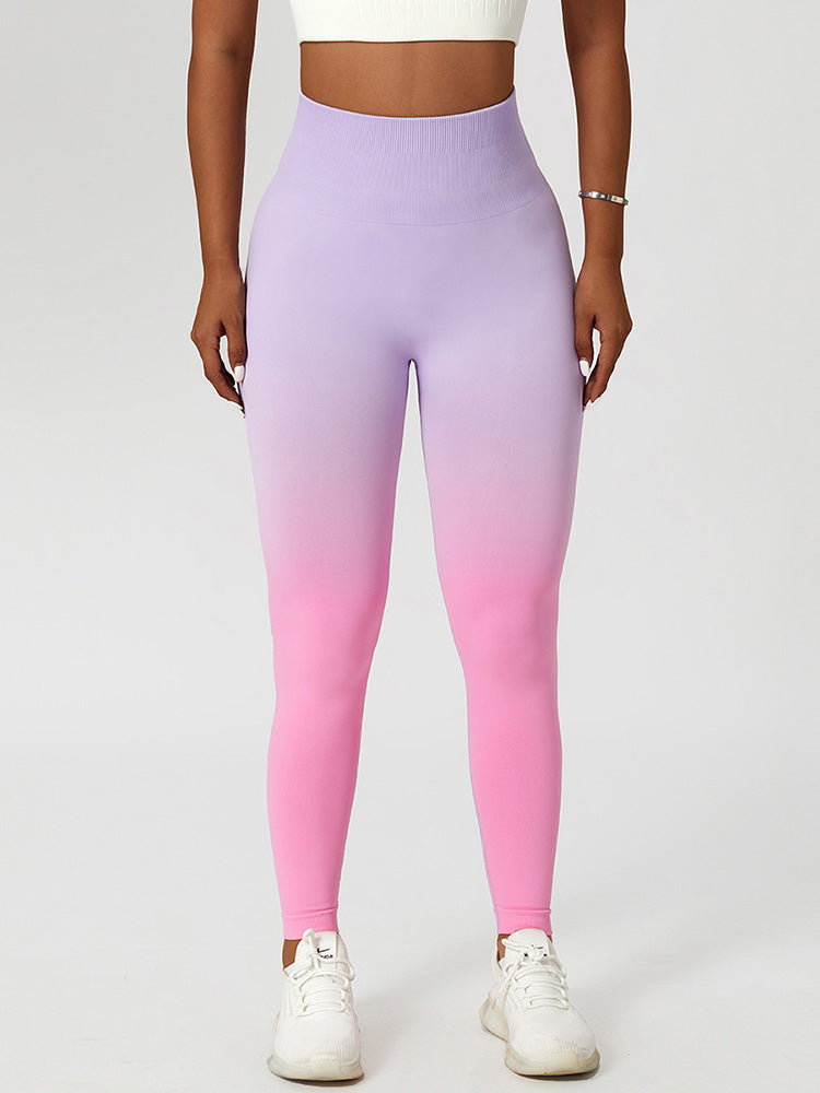 Ombre Seamless Peach Lifting Leggings