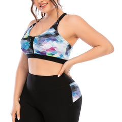 Printed Yoga Gym Tops for Plus Size