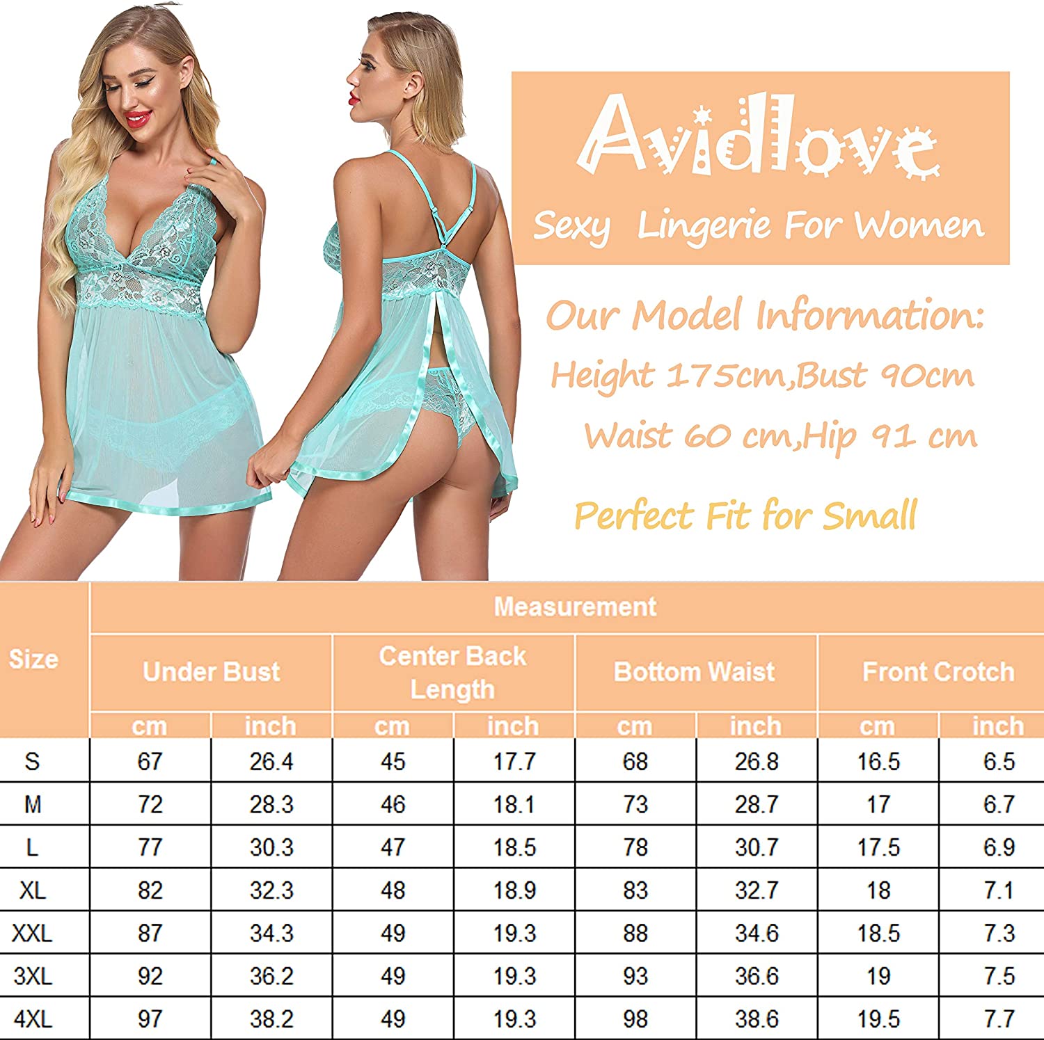 Avidlove Plus Size Lingerie for Mesh Babydoll Chemise Lace Pregnant Boudoir Outfits