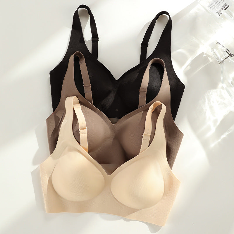 Wide Straps Wireless Bra Blcak