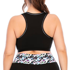 Plus Size Yoga Workout Tops Black Color