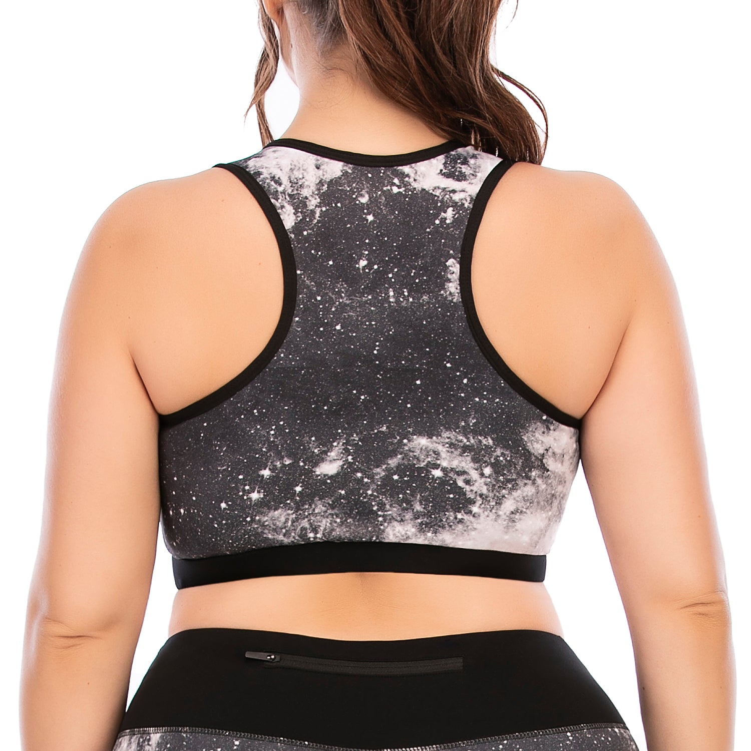 Plus Size High Impact Yoga Tops Printed