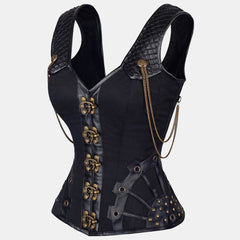 Steampunk Corset Top with Chains