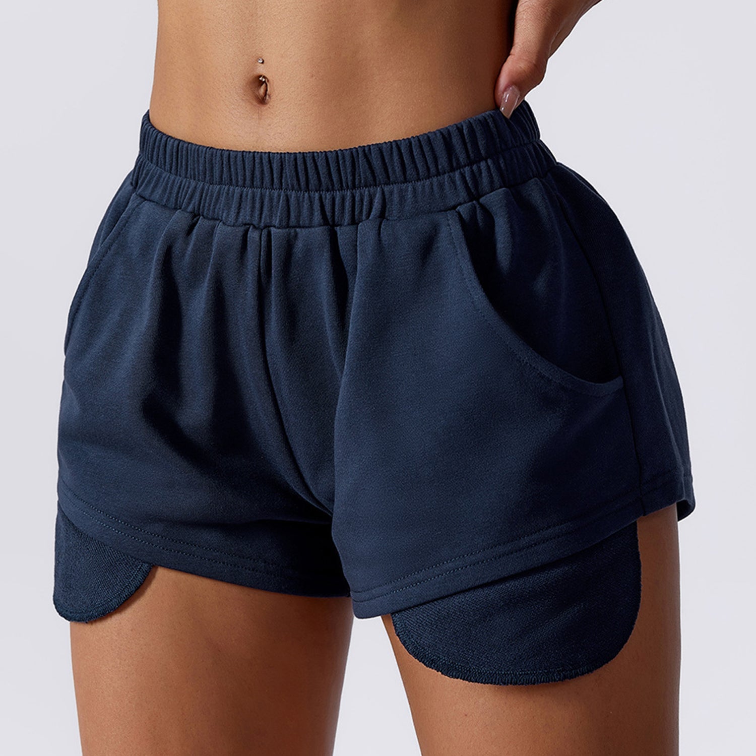 Inside Drawstring Pocket Run Shorts