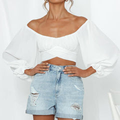 Off Shoulder Long Sleeve Top