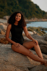 Revneu  Solid Color Cool Tankini Set
