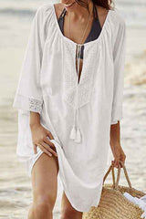 Revneu  Solid Color Bohemia Beachwear