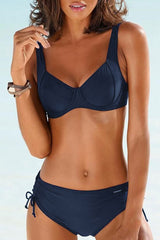 Revneu  Modern Solid Color Bikini Swimwear Flash Sale