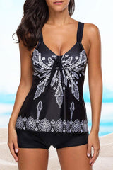 Spaghetti Strap Printed Tankini Swimwear FLASH SALE