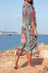 Tribal Print On-trend V Neck Beachwear