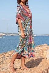 Tribal Print On-trend V Neck Beachwear