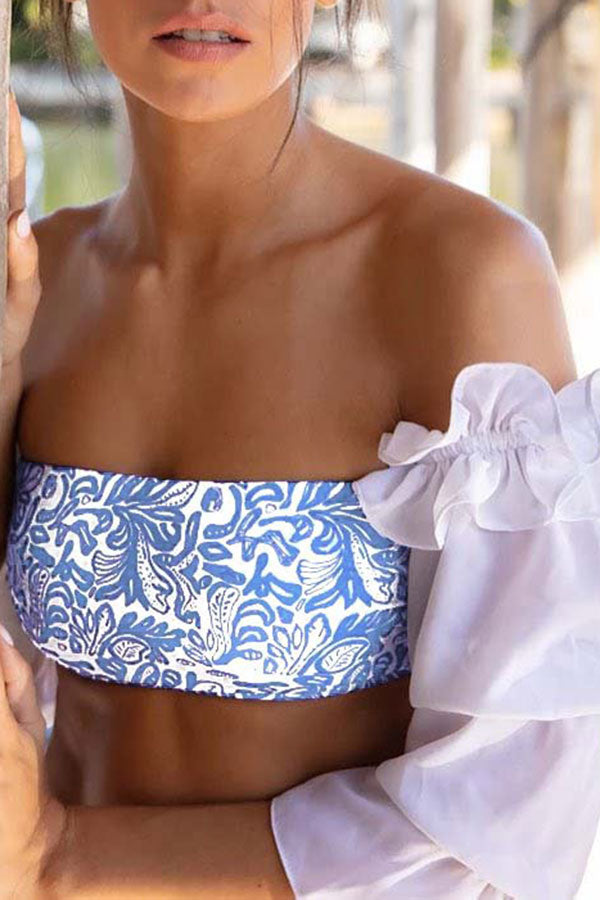 Floral Print Sweet High Waist Bikini