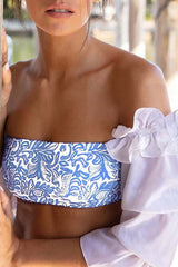 Floral Print Sweet High Waist Bikini