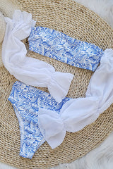 Floral Print Sweet High Waist Bikini