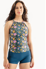 Floral Print Sweet Cross Over Tankini