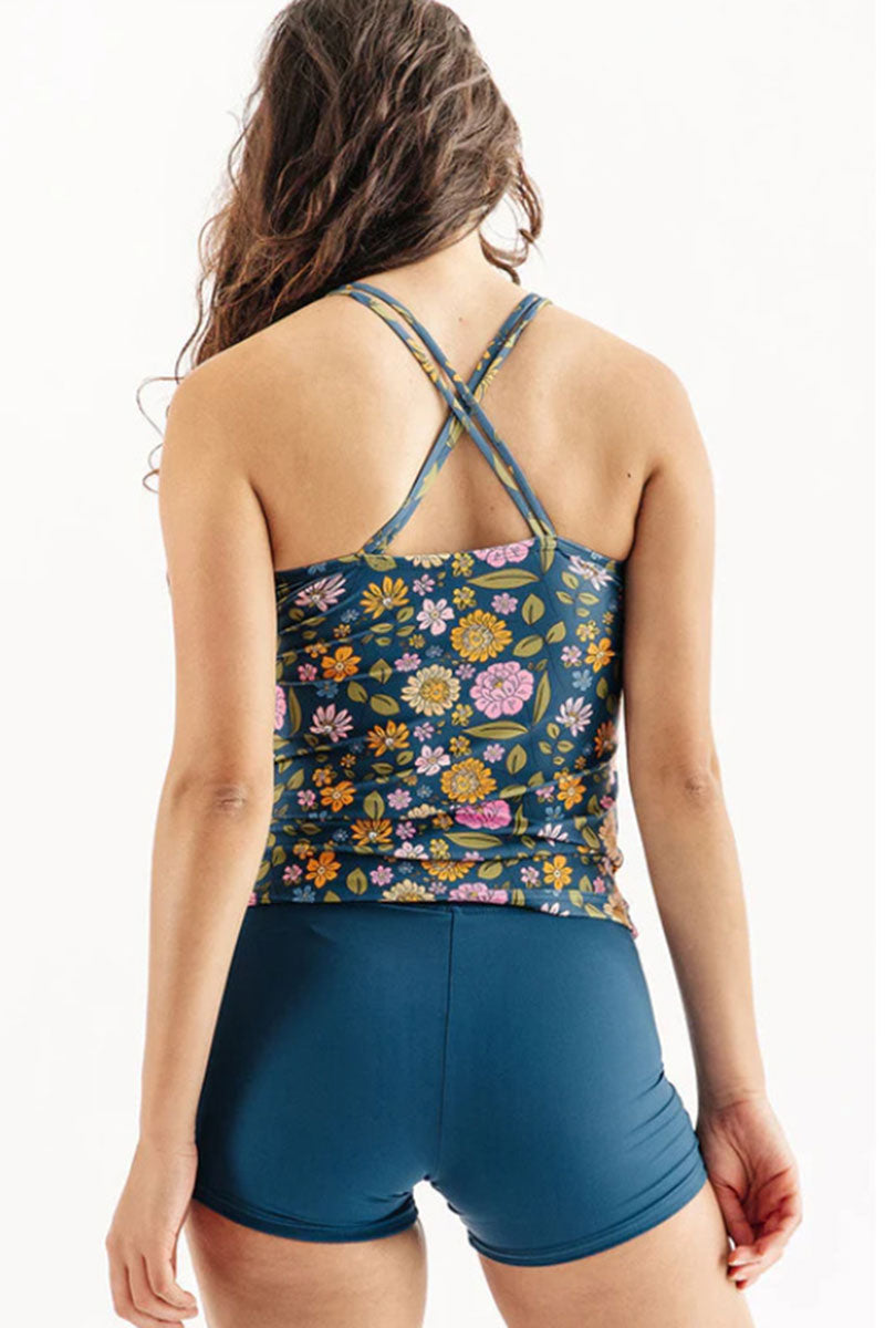 Floral Print Sweet Cross Over Tankini