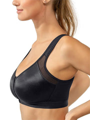 Plus Size Front Closure Adjustable Sports Wireless Bra for Post-Operation Support