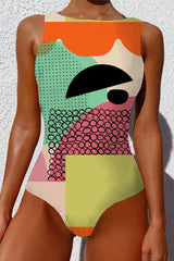 Revneu  Graphic Print Nautical One Piece Swimwear