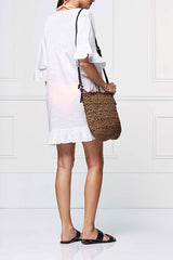 Revneu  Solid Color Classic Half Sleeve Beachwear