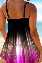 Gradient Color Stripe Sequins Elegant Tankini (Clearance) FLASH SALE