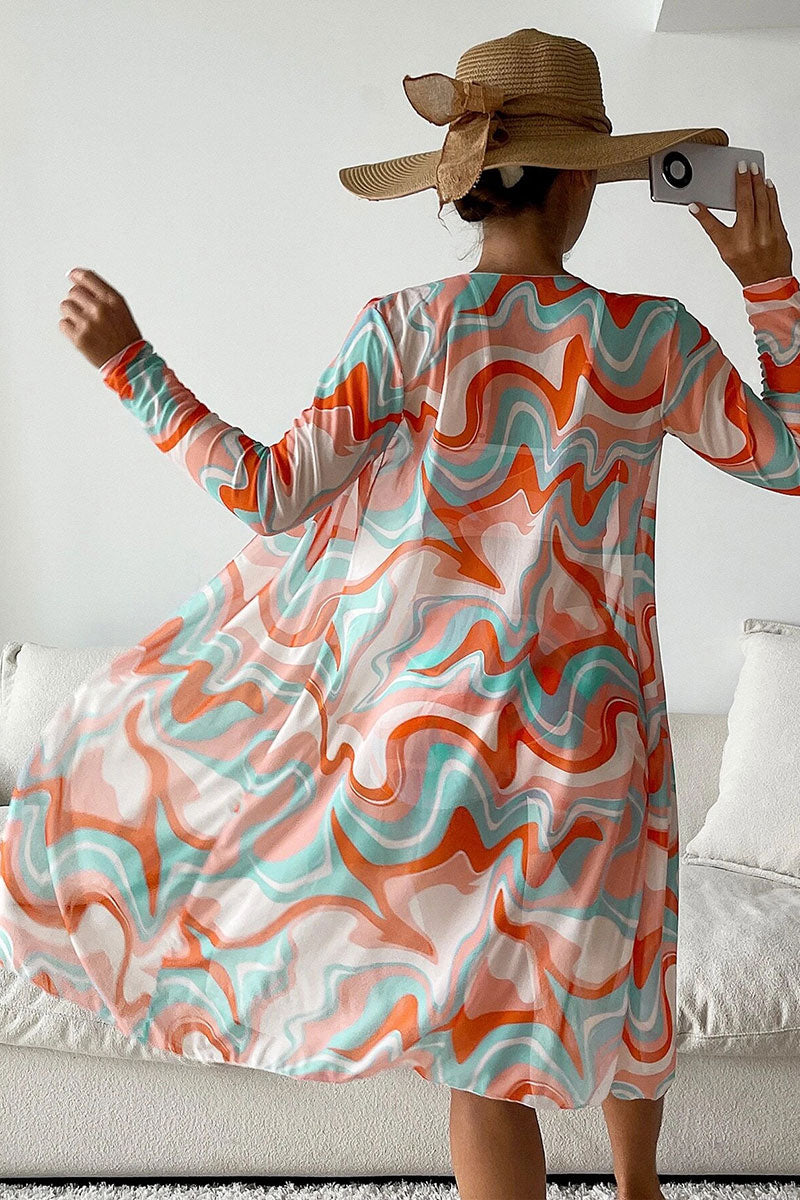 Geometric Print Rocking Drawstring Three Pieces