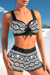 Tribal Print Patchwork Laid Back Bikini