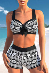 Tribal Print Patchwork Laid Back Bikini